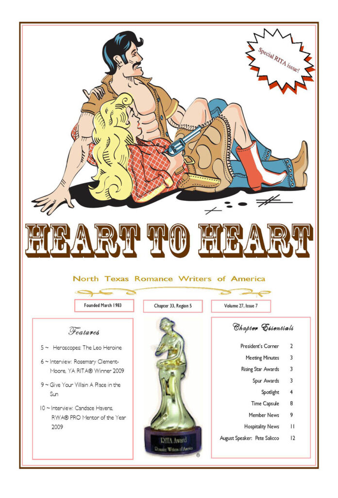 Newsletter for RWA group North Texas RWA: Heart to Heart